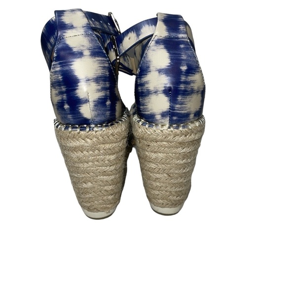 Coconuts by Matisse Women's Sandals Size 9M Blue/White Ankle Buckle Espadrille - Picture 7 of 12